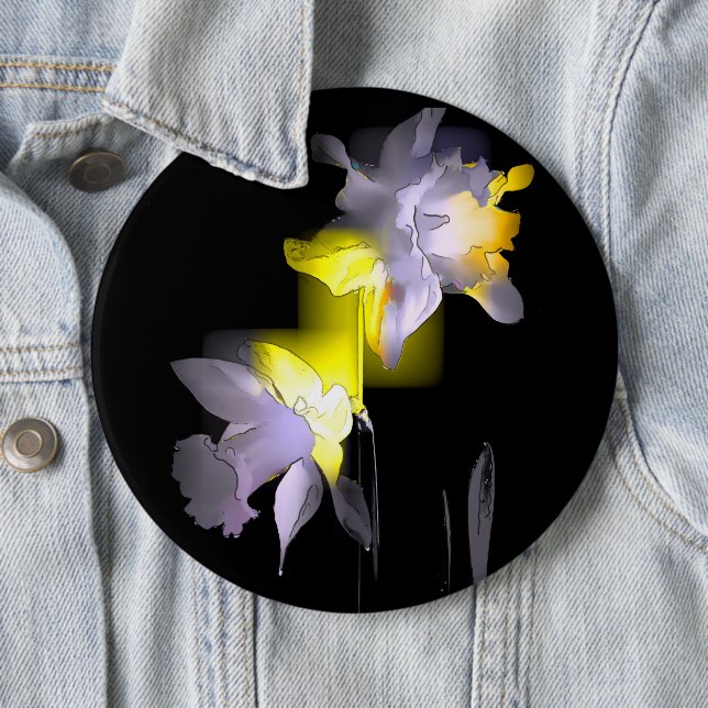 Badge Rond 15,2 Cm Daffodiques cubes (En situation)