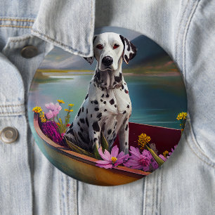 Badge Rond 15,2 Cm Dalmatien à la pagaie : une aventure Pittoresque