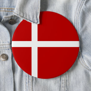 Badge Rond 15,2 Cm Dannebrog Drapeau Danois