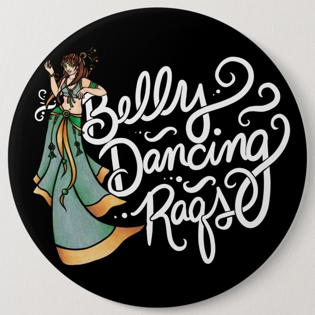 Badge Rond 15,2 Cm Danse du ventre RAQS Amusants Danse du ventre (Devant)
