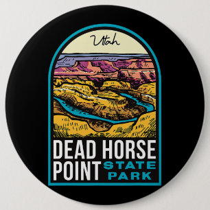 Badge Rond 15,2 Cm Dead Horse Point State Park Utah Vintage