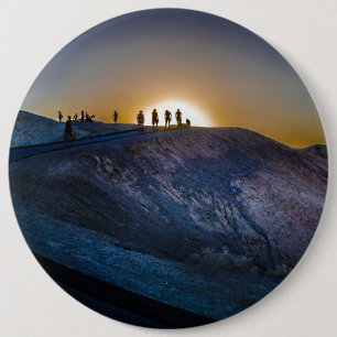 Badge Rond 15,2 Cm Death Valley zabriskie point Sunset