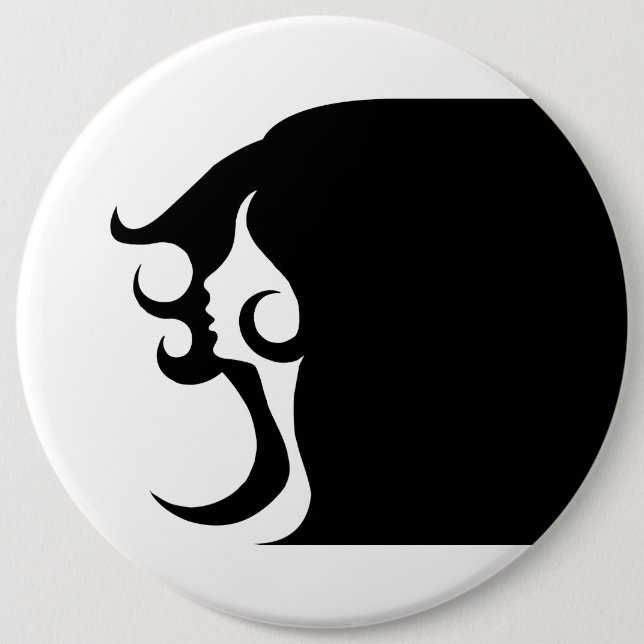 Badge Rond 15,2 Cm Deco mod woman (Devant)