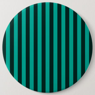 Badge Rond 15,2 Cm Décor à bandes verticales turquoise