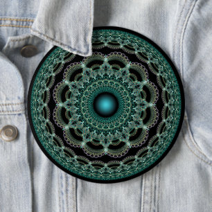 Badge Rond 15,2 Cm Décoration ronde filigranée fractale