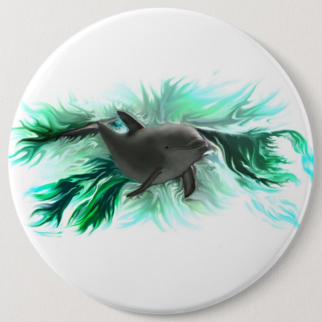 Badge Rond 15,2 Cm Delfinbaby (Devant)