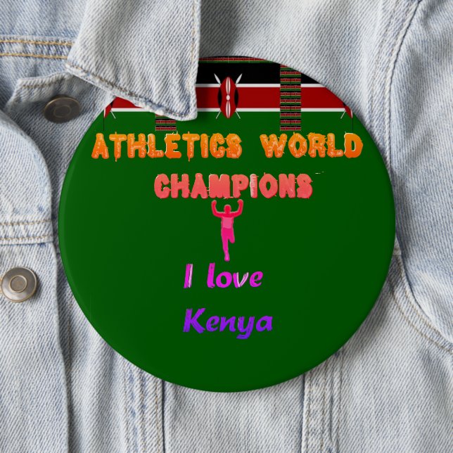 Badge Rond 15,2 Cm Derniers amateurs d'athlétisme au Kenya (En situation)