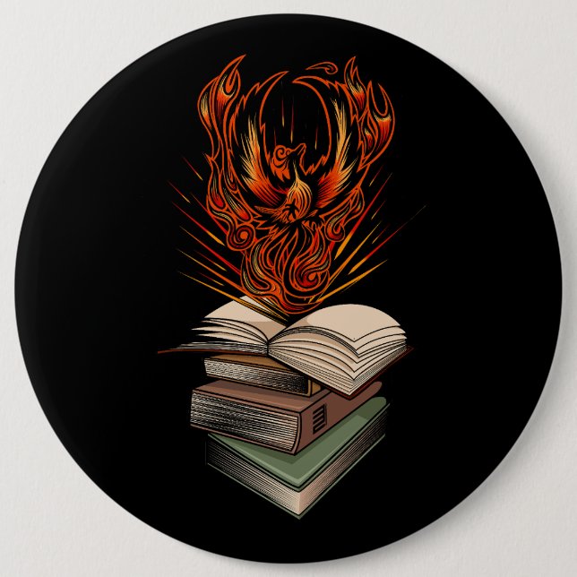 Badge Rond 15,2 Cm Des Livres (Devant)