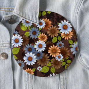 Badge Rond 15,2 Cm Design floral 2