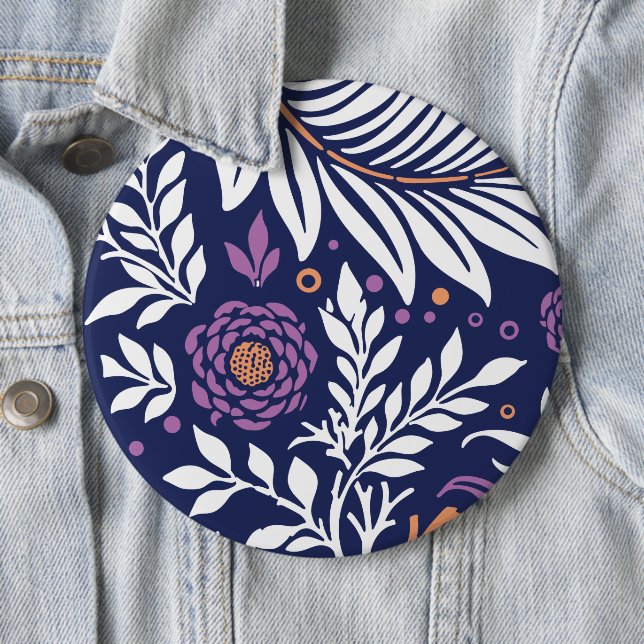 Badge Rond 15,2 Cm Design floral 22 (En situation)
