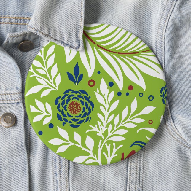 Badge Rond 15,2 Cm Design floral 27 (En situation)