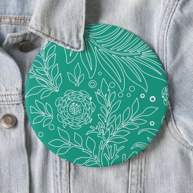 Badge Rond 15,2 Cm Design floral 34 (En situation)