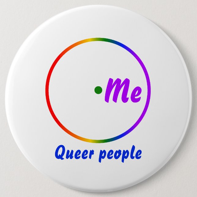 Badge Rond 15,2 Cm Diagramme de Venn d'identité unique (Devant)