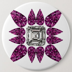 Badge Rond 15,2 Cm Diamant pourpre