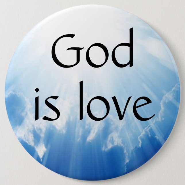 Badge Rond 15,2 Cm Dieu est amour (Devant)