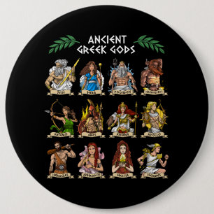 Badge Rond 15,2 Cm Dieux grecs anciens