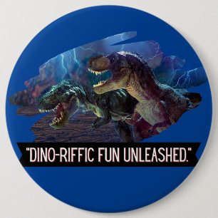 Badge Rond 15,2 Cm dino - formidable fondu