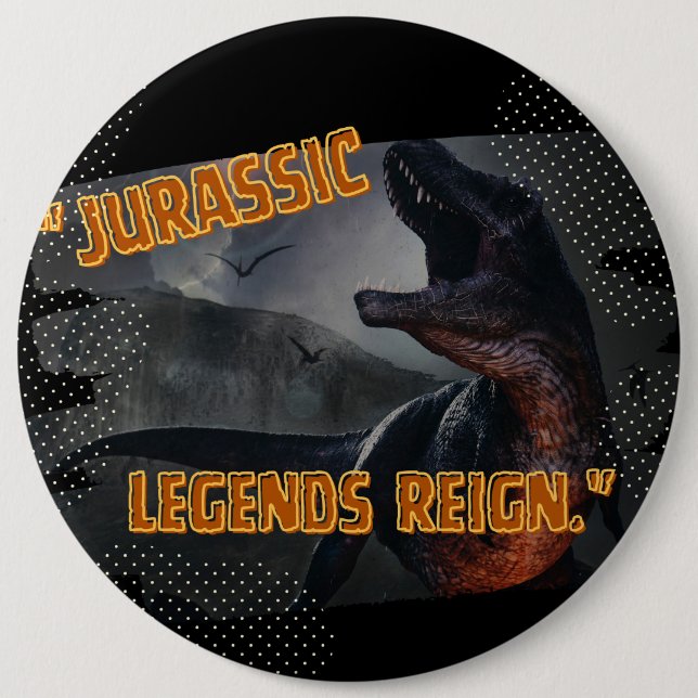 Badge Rond 15,2 Cm dinosaure (Devant)