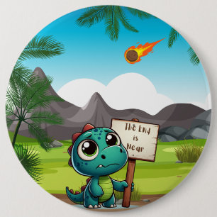 Badge Rond 15,2 Cm dinosaure mignon et drôle