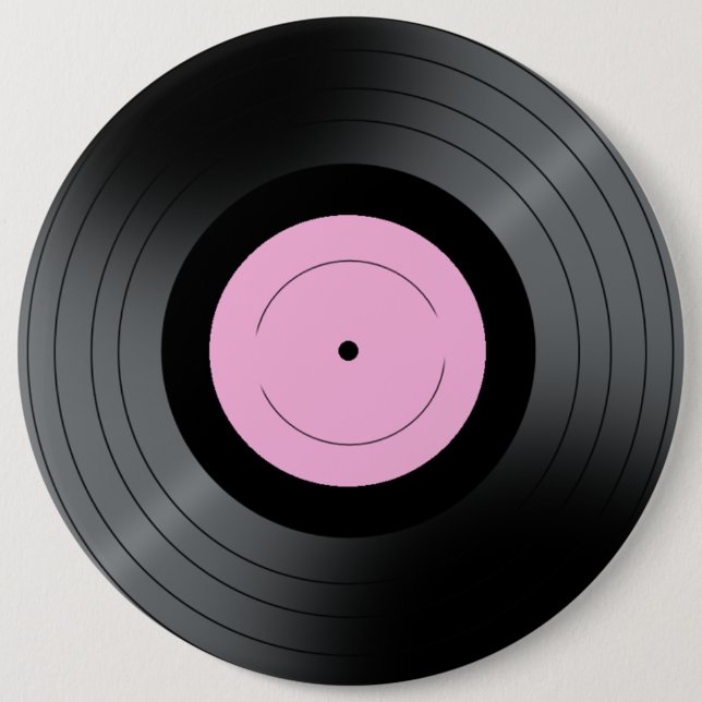 Badge Rond 15,2 Cm Disque vinyle (Devant)