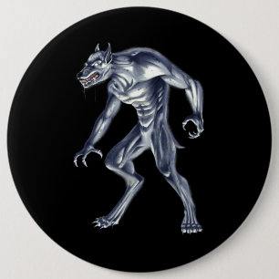 Badge Rond 15,2 Cm Dogman Cryptid Beast