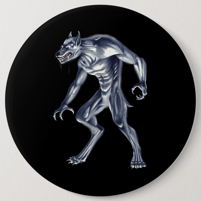 Badge Rond 15,2 Cm Dogman Cryptid Beast (Devant)