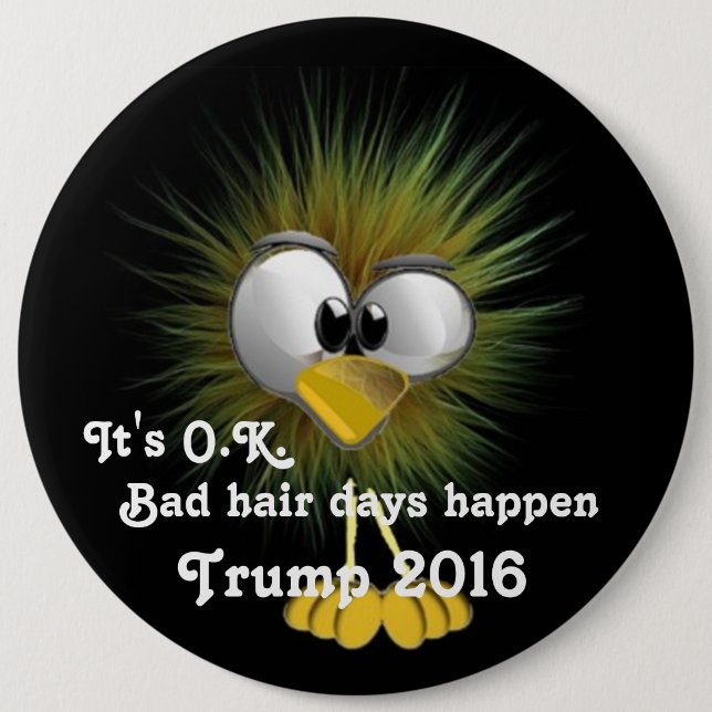 Badge Rond 15,2 Cm Donald Trump (Devant)