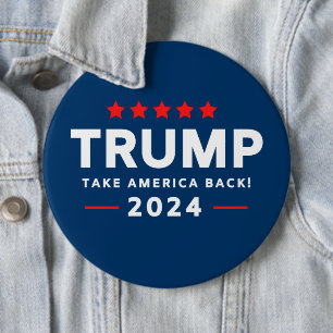 Badge Rond 15,2 Cm Donald Trump 2024 et l'Amérique