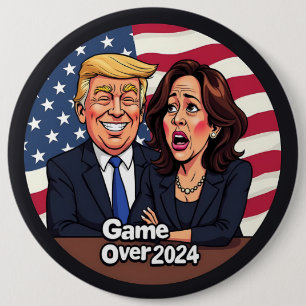 Badge Rond 15,2 Cm Donald Trump Kamala harris