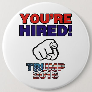 Badge Rond 15,2 Cm Donald Trump pour le président 2016