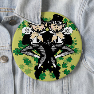 Badge Rond 15,2 Cm Double La Chance Leprechaun