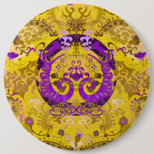 Badge Rond 15,2 Cm Drapeau de dragon intersexe - Couleur du drapeau d