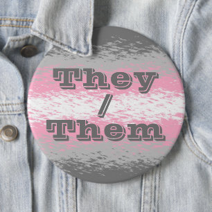 Badge Rond 15,2 Cm Drapeau de fierté demifille grunge personnalisable
