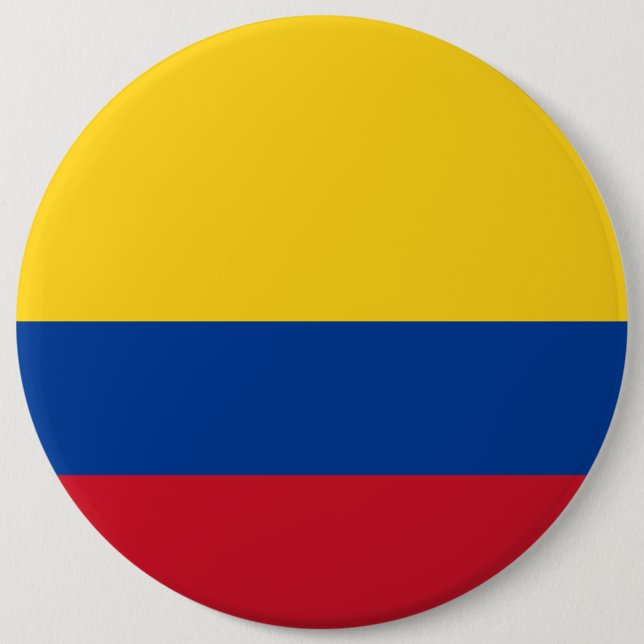 Badge Rond 15,2 Cm Drapeau de la Colombie (Devant)