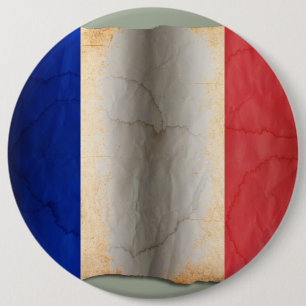 Badge Rond 15,2 Cm Drapeau de la France