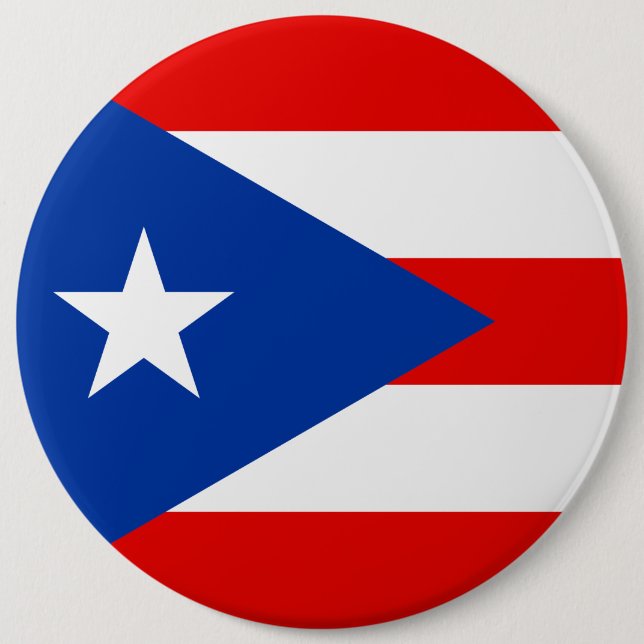 Badge Rond 15,2 Cm drapeau de Porto Rico (Devant)