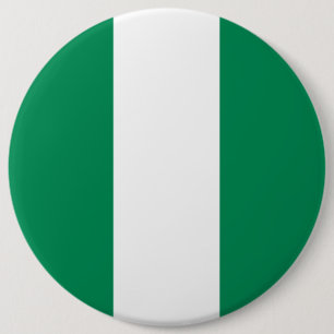 Badge Rond 15,2 Cm Drapeau du Nigéria