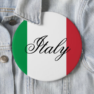 Badge Rond 15,2 Cm Drapeau Italie Fierté Italienne Europe Pays