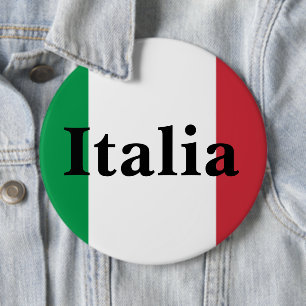 Badge Rond 15,2 Cm Drapeau Italie Fierté Italienne Europe Pays