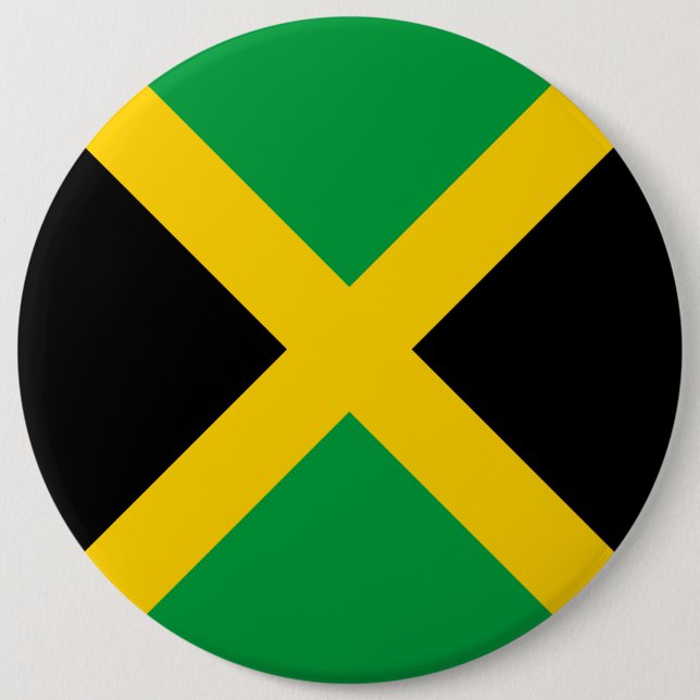 Badge Rond 15,2 Cm Drapeau Jamaïque (Devant)