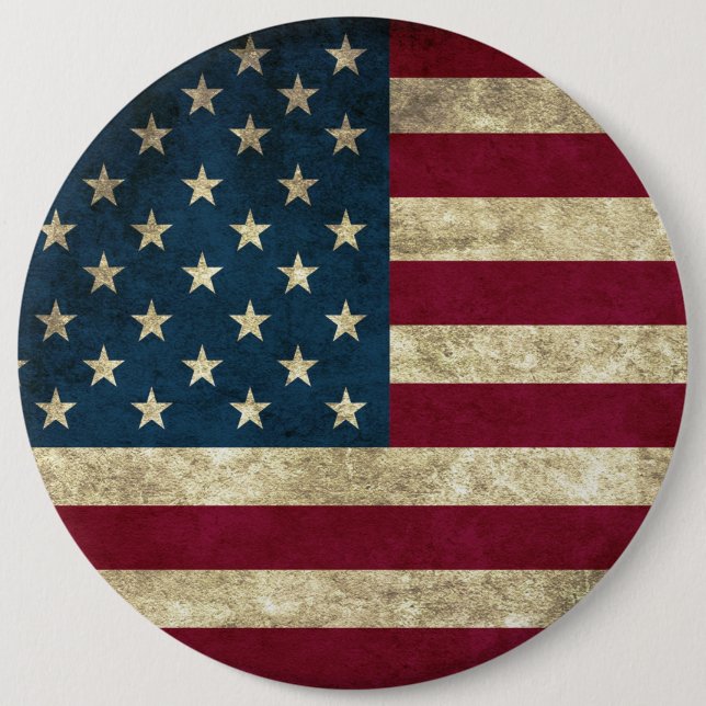 Badge Rond 15,2 Cm Drapeau patriotique d'Amérique (Devant)