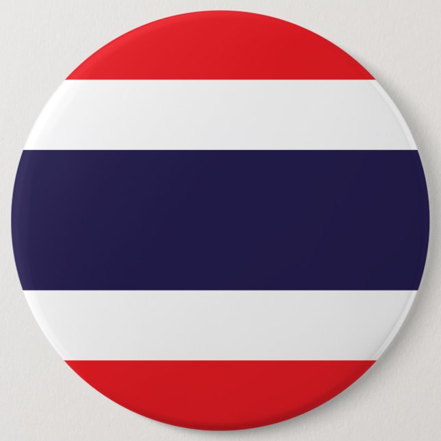 Badge Rond 15,2 Cm Drapeau Thaïlande (Devant)