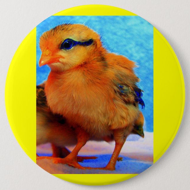 Badge Rond 15,2 Cm Easter Chick-A-Dee-Light (Devant)