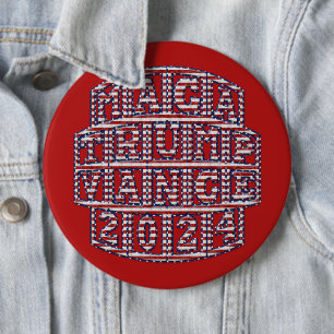 Badge Rond 15,2 Cm Élections présidentielles Trump Vance 2024