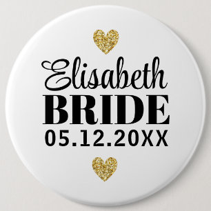 Badge Rond 15,2 Cm Élégant et Simple Pour Demoiselle D'Honneur