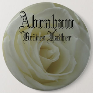 Badge Rond 15,2 Cm Élégant Rose élégant mariées classe Père Mariage