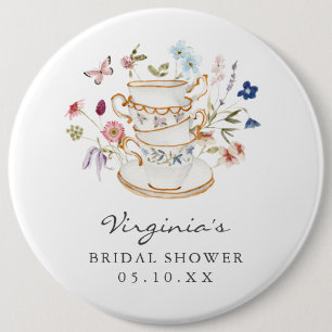 Badge Rond 15,2 Cm Élégant Shower de Mariage