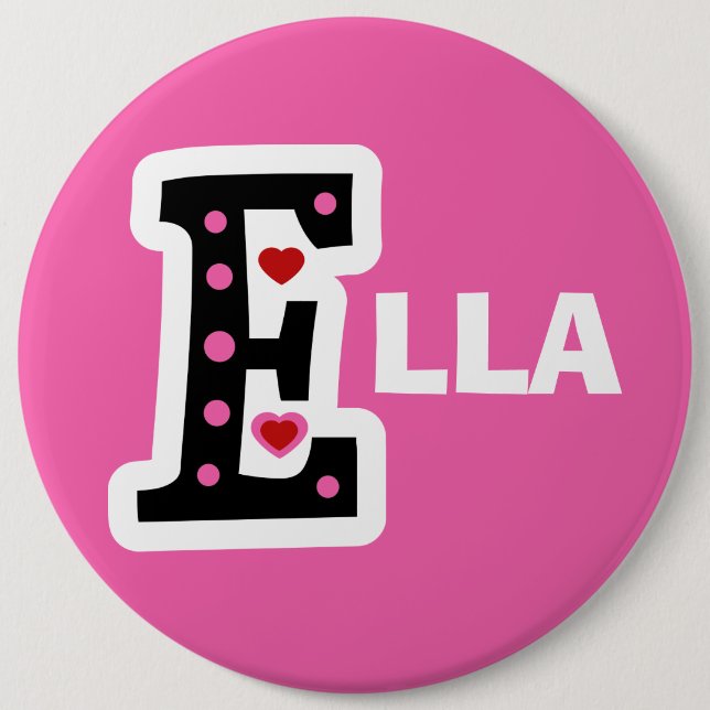Badge Rond 15,2 Cm Ella (Devant)
