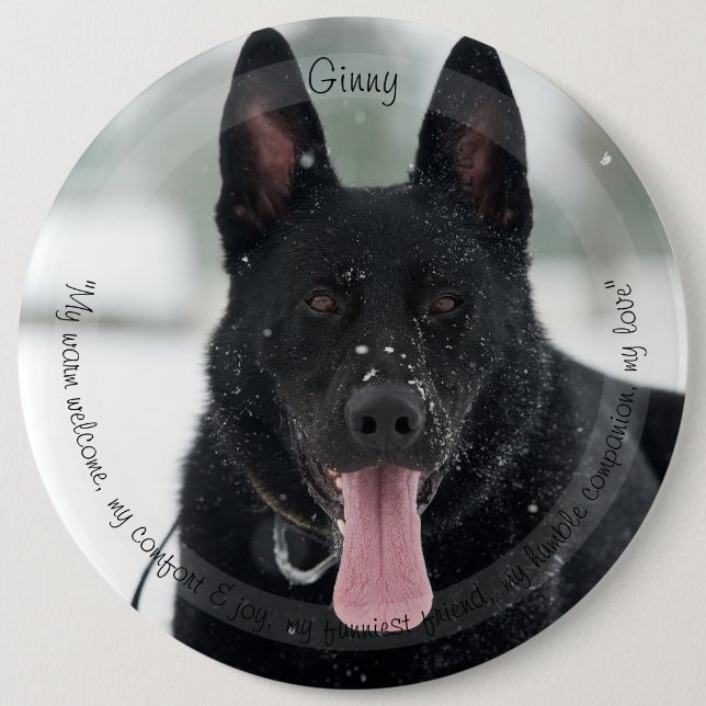 Badge Rond 15,2 Cm Éloge d'animaux de compagnie HAMbyWG (Devant)