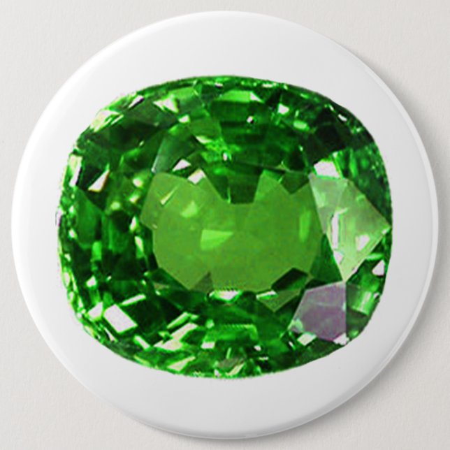 Badge Rond 15,2 Cm Emerald Gemstone, vert (Devant)